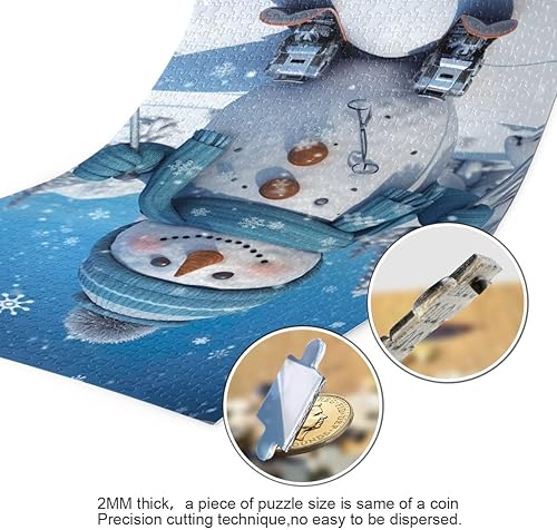 Miniatura 3 de Jigsaw Puzzle 1000 Pieces Winter Snowman for Game Artwork for Adults Teens Kids 20323010
