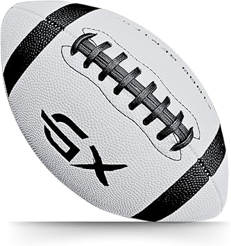 Official Size 7 Football Durable,Strong Grip Leather Adult & Youth Football for Practice, Game Day, Outdoor Sports, and Training Ideal for American Football Lovers & Athletes