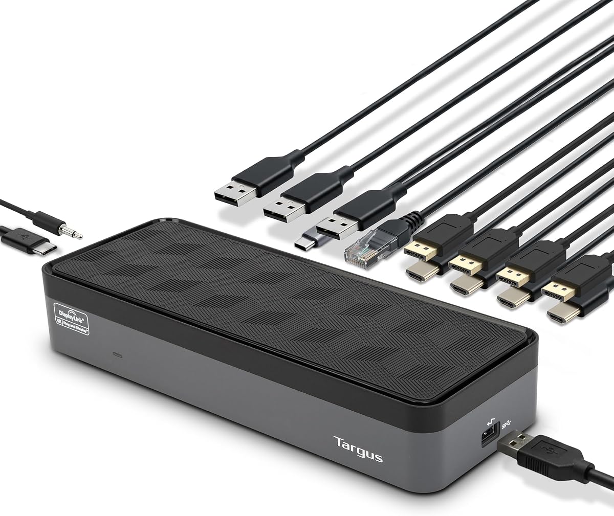 USB-C Universal Quad 4K (QV4K) Docking Station with 100W Power Delivery, Black (DOCK570USZ)