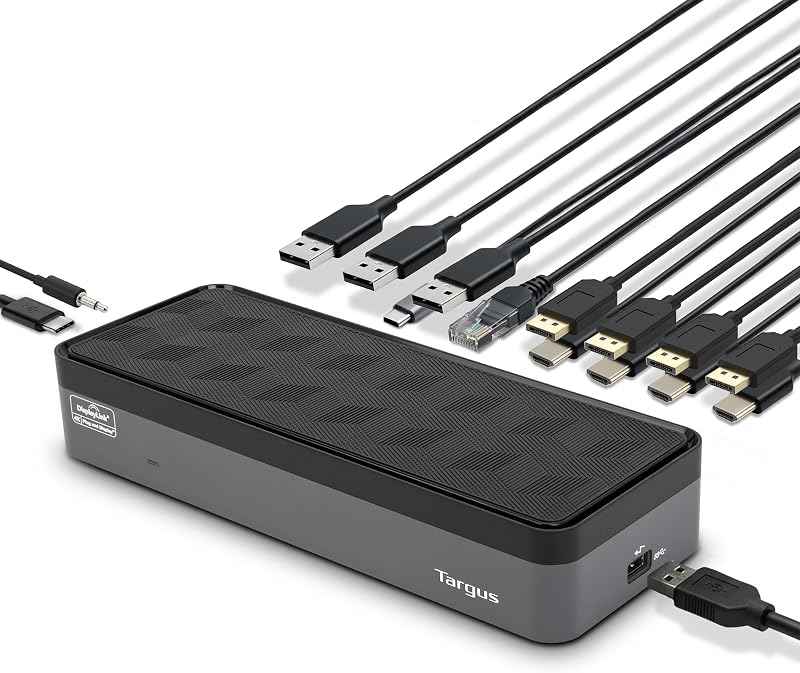 USB-C Universal Quad 4K (QV4K) Docking Station with 100W Power Delivery, Black (DOCK570USZ)