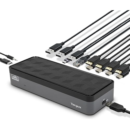 Targus USB-C Universal Quad 4K (QV4K) Docking Station with 100W Power Delivery, Black (DOCK570USZ)
