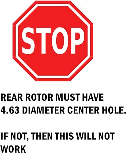 Miniatura 4 de Detroit Axle - Kit de freno trasero para Chevy GMC Silverado Sierra Yukon XL 2500 HD [con agujero central de 4.63 pulgadas] Hummer H2 Rotores de