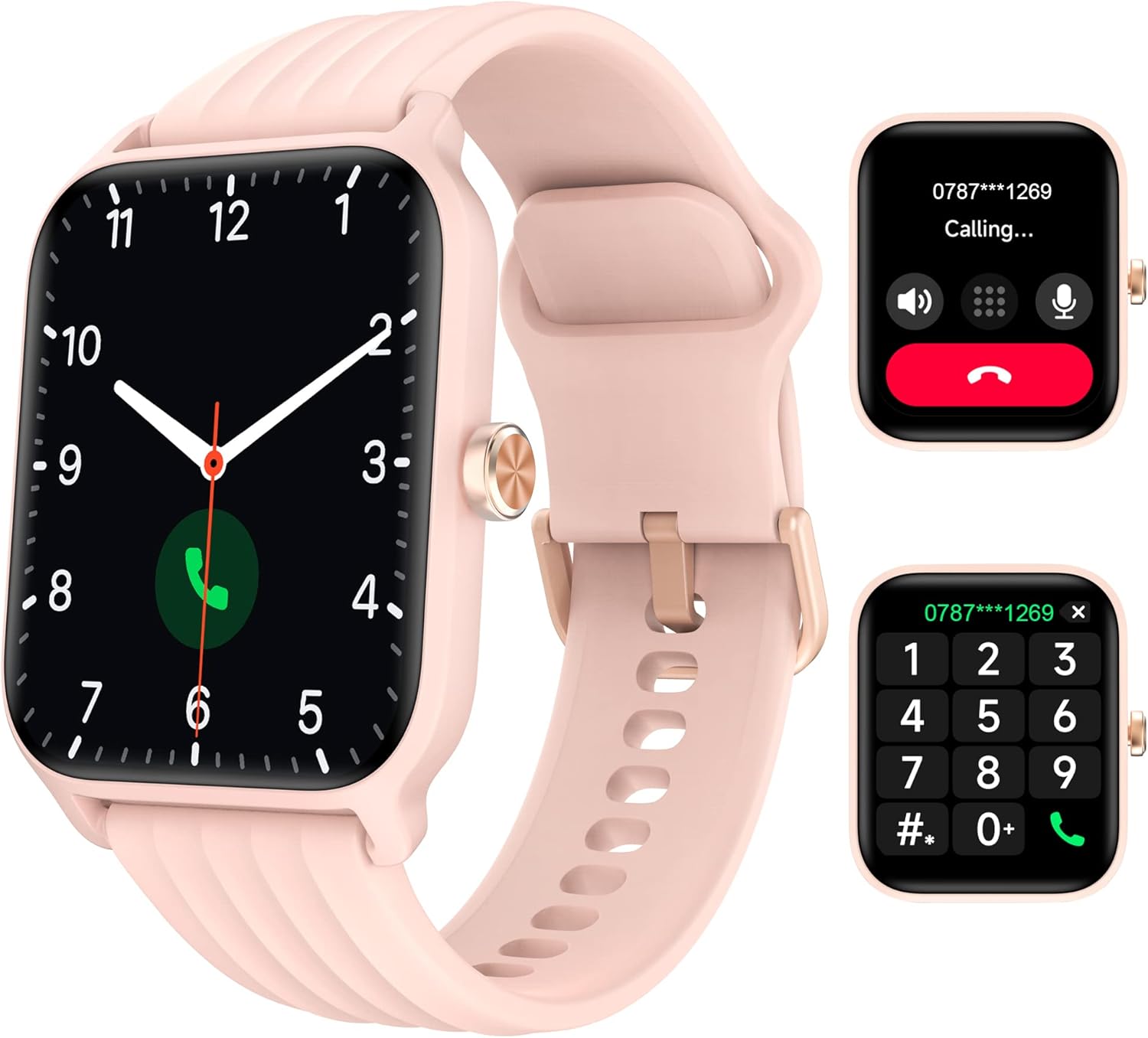 IOWODO Smart Watches for Women Men, 1.85" Smart Watch Make/Answer Calls