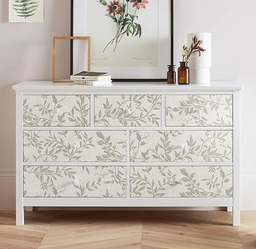 Miniatura 2 de Guvana Papel tapiz de hojas azules, papel tapiz floral para despegar y pegar, papel de contacto con hojas, papel tapiz autoadhesivo bohemio, papel