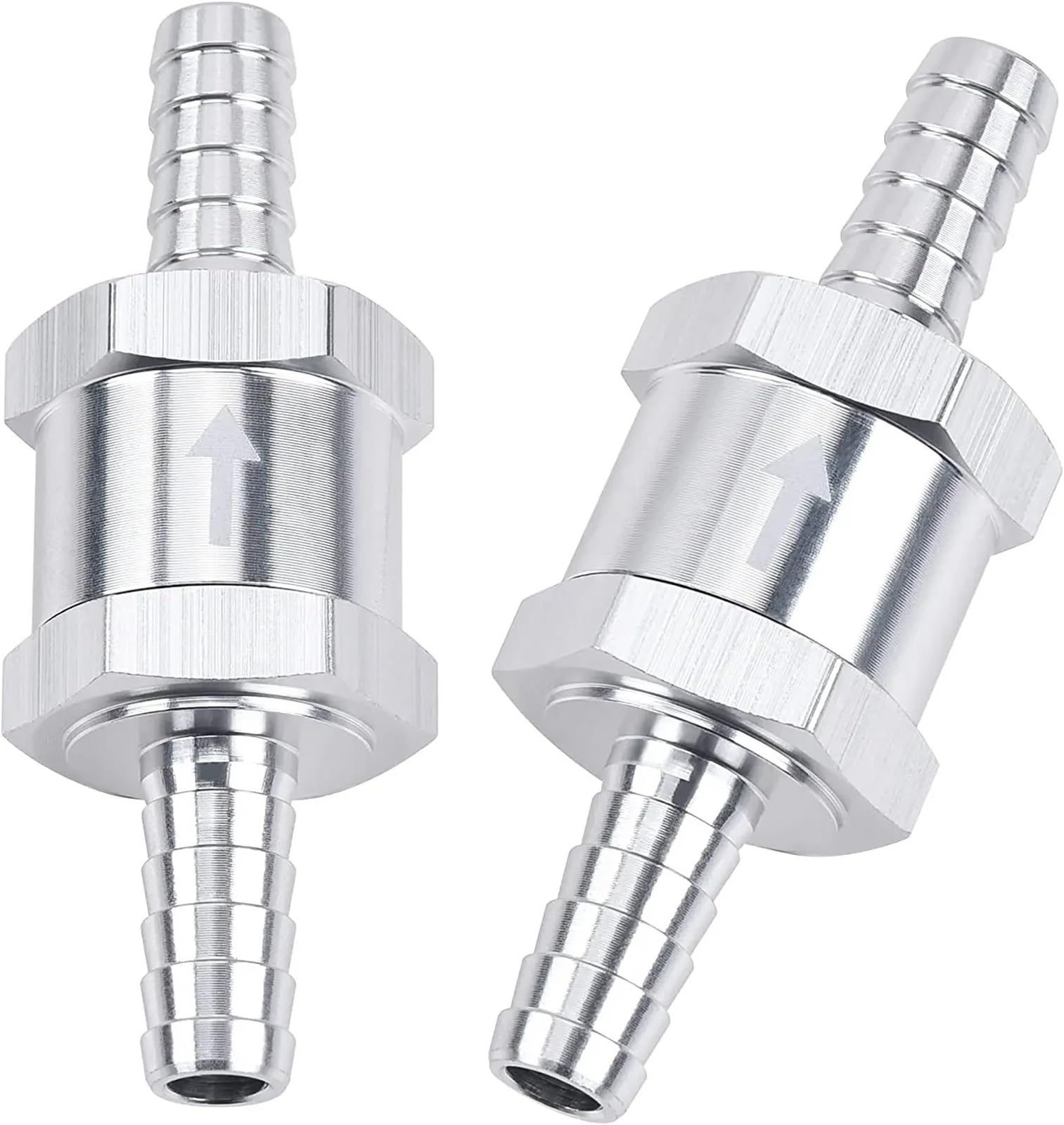 Lot de 2 clapets anti-retour 1 voie en aluminium 3/8" 10 mm (blanc)