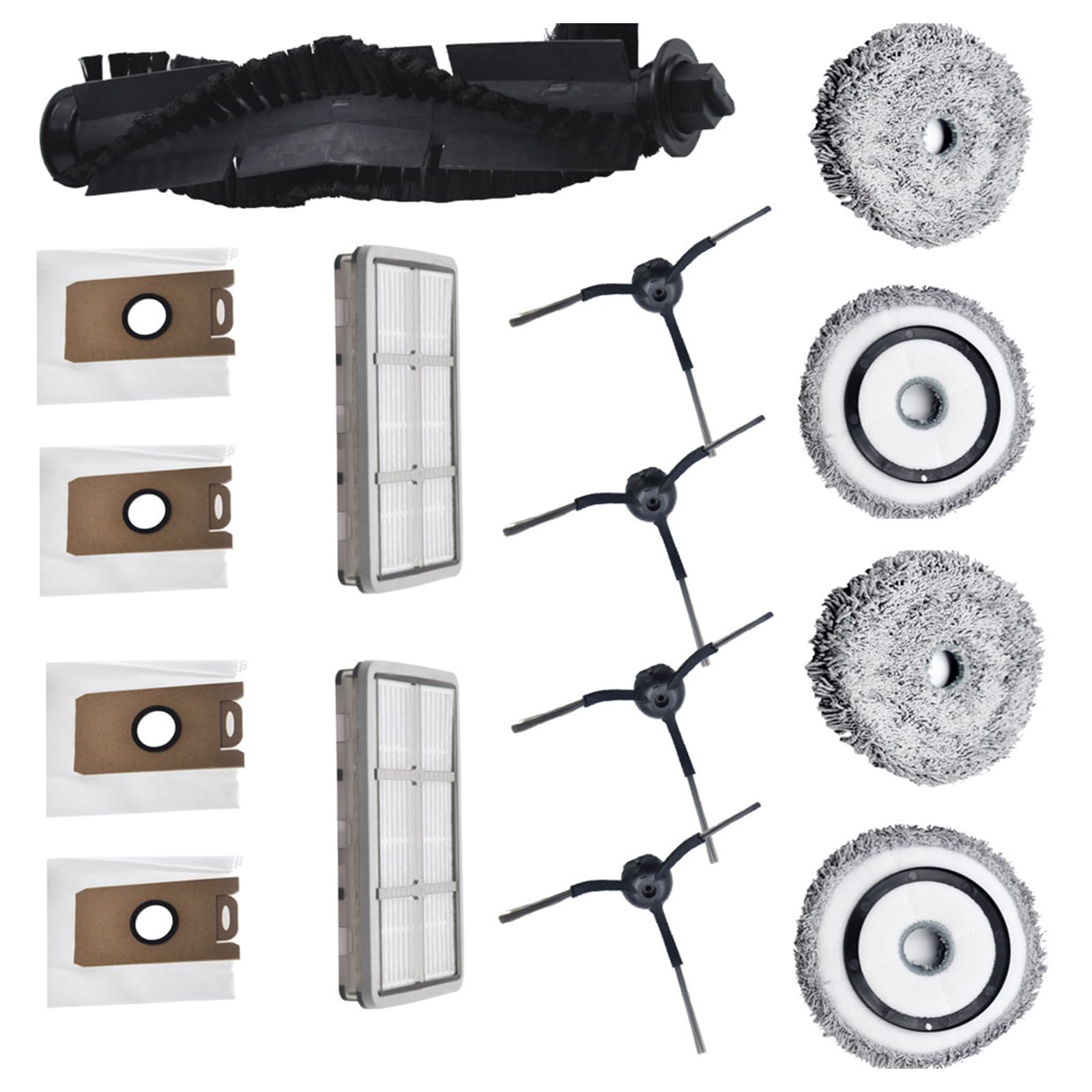Filtre d'aspirateur, balayeur, brosse latérale, aspirateur de rechange, brosse principale, convient pour le nettoyage d'aspirateur, kit d'accessoires