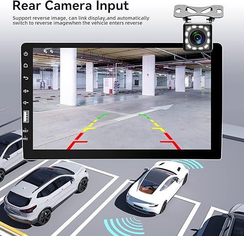 Miniatura 6 de Rimoody - Estéreo de coche con pantalla táctil de un solo DIN para Apple Carplay Android Auto, 9 pulgadas, 1 DIN Radio con Bluetooth FM AM Radio
