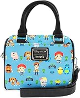 Vista 1 de Loungefly x Toy Story Chibi - Bolsa de lona con estampado de personajes (tamaño único, multicolor)