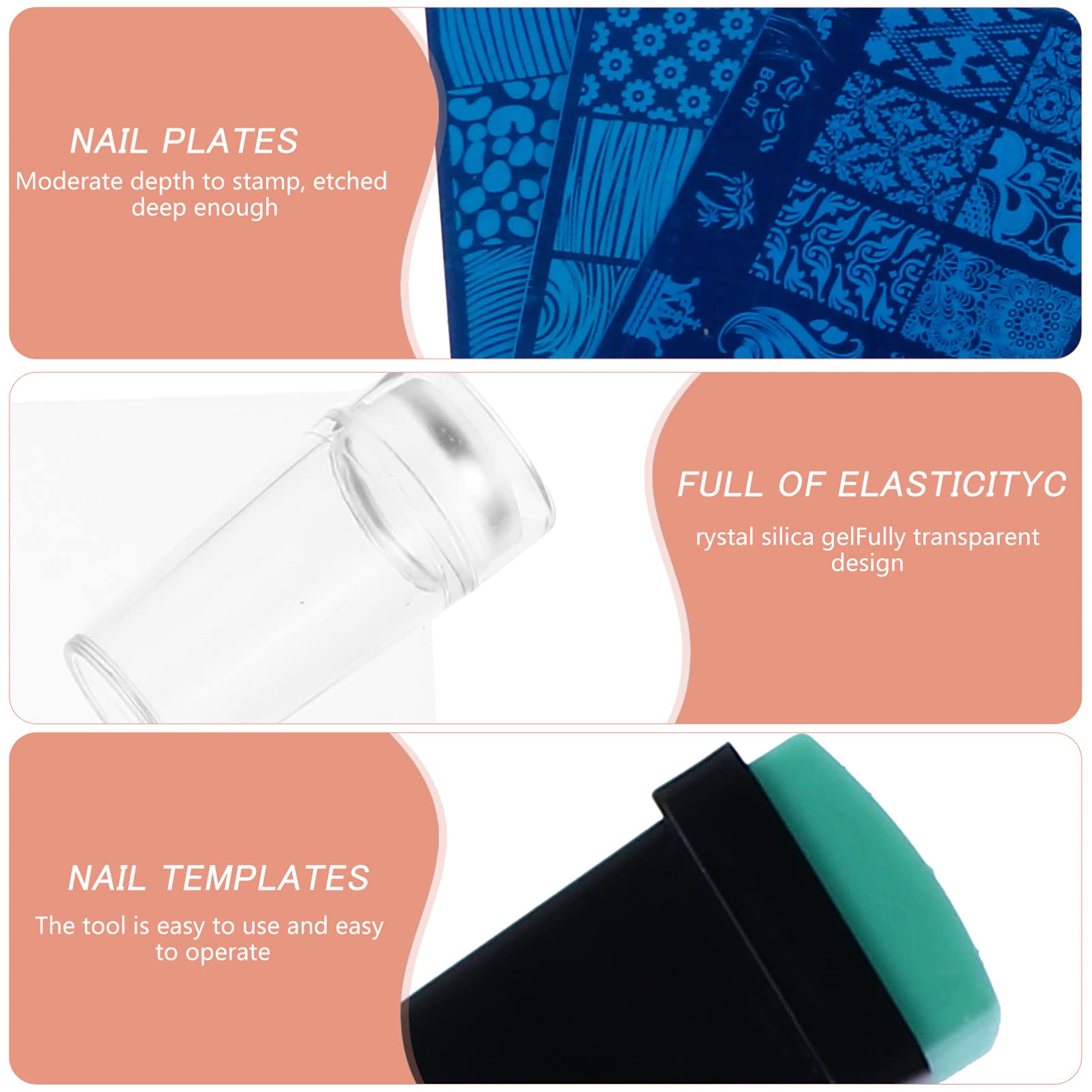 2 Set Piastre Stamping Per Unghie Template Creativi Per Nail Art Te Stupendi Design Manicure E Pedicure Per E Appassionati Nail Art 13 Pezzi*2