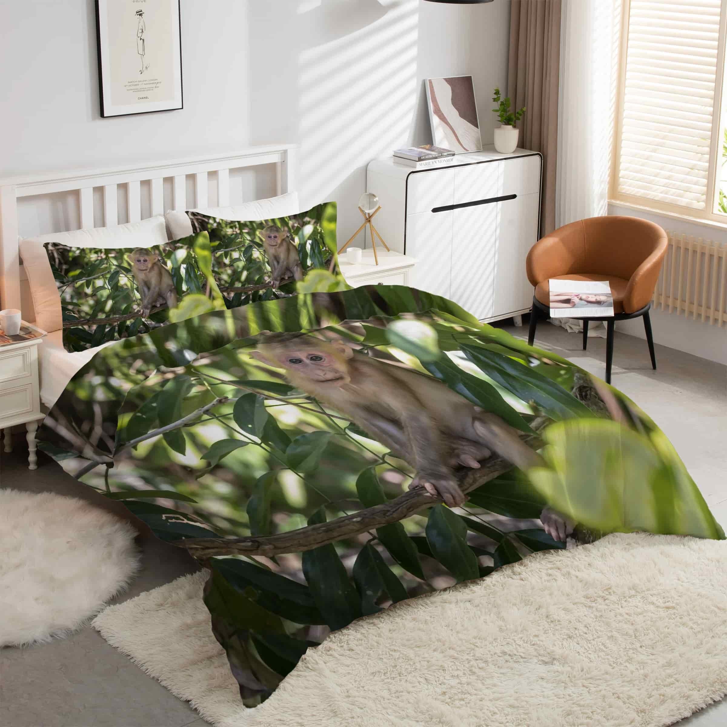 Housse de couette 240 x 260 animaux ensemble lit luxe microfibre