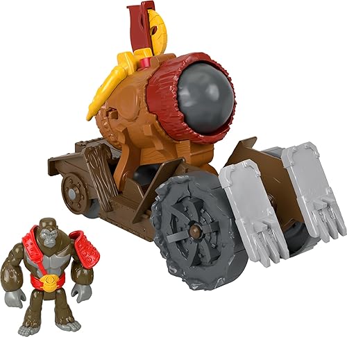 Imaginext - Juego de figuras de cañón gorila de juguete preescolar con acción de lanzamiento para juegos de simulación a partir de 3 años