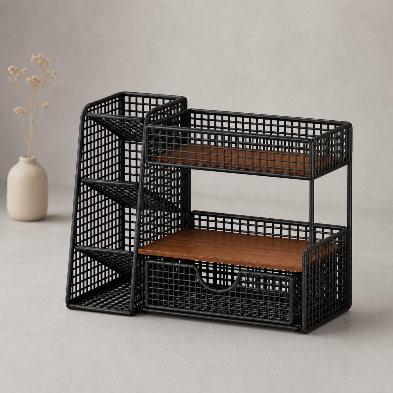 Organizador Malla con s Multifuncional Organizador Hierro y Ventilado para Oficina