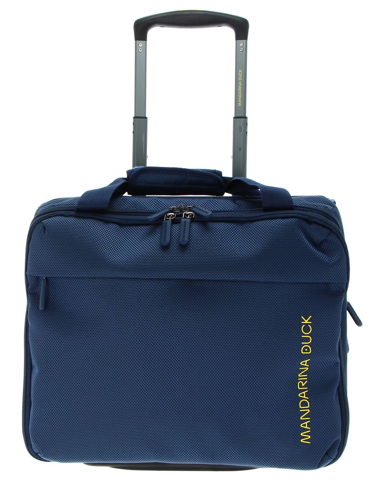 Mandarina Duck Zephyr Rolling Tote, Blu (dress blue), 41 cm x 21 cm x 36 cm, Comoda borsa pilot a due ruote
