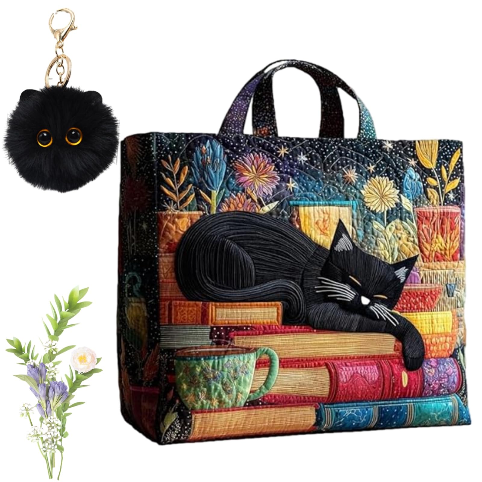 Aiorrax Quilted Bags, Quilted Tote Bag, Quilted Tote Bags for Women, Vintage, Hobo, Lightweight Large Capacity — view 12