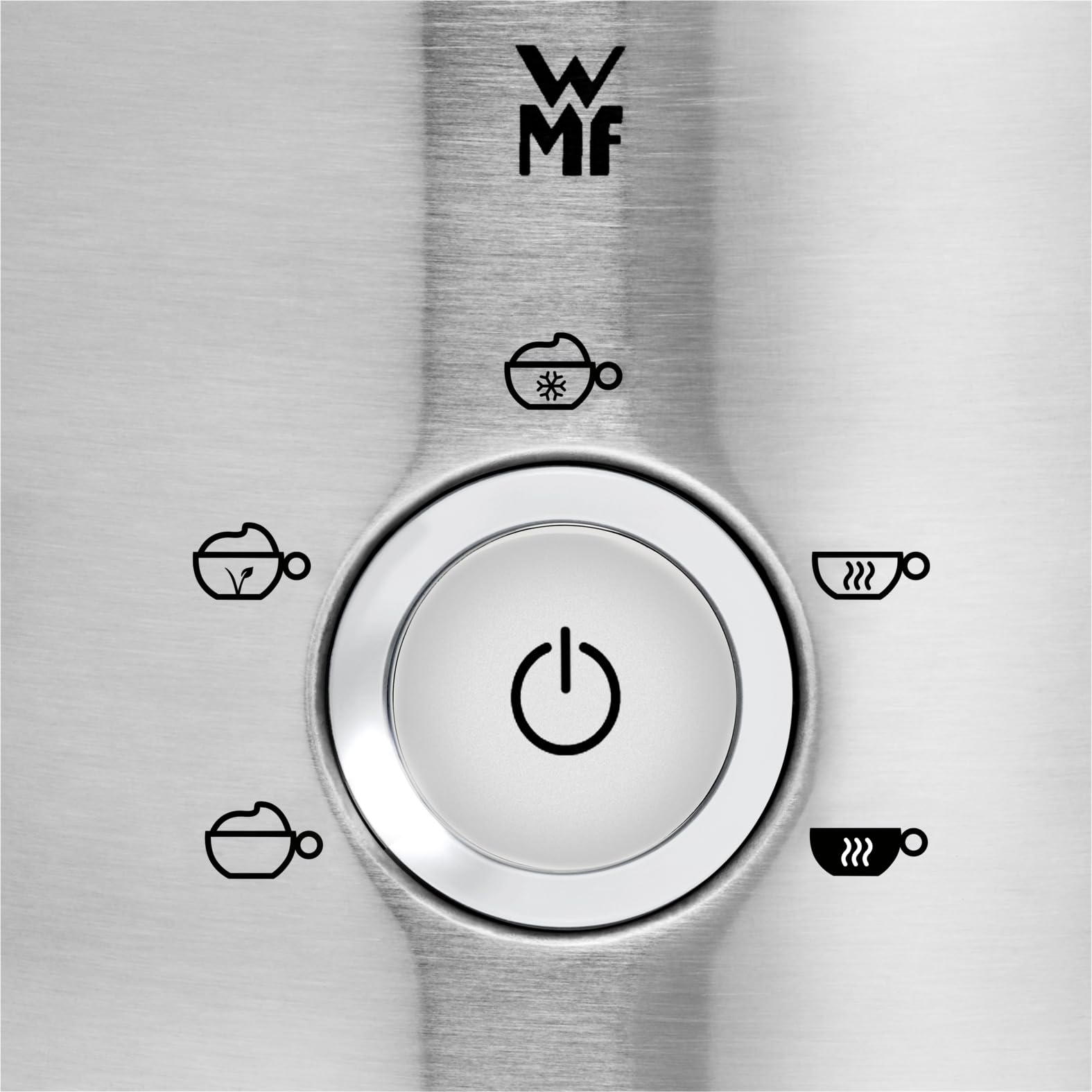 WMF Lono - Espumador de leche de cristal eléctrico, 150-250 ml, 650 W, batidora de frape, pantalla táctil, para espuma de leche caliente y fría, leche caliente, calentador de leche, cacao, chocolate