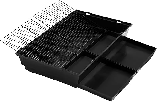 Miniatura 15 de Yaheetech Jaula para pájaros pequeña mediana con tapa abierta de 64 pulgadas con soporte rodante desmontable para loros, agapornis, pinzones, Negro