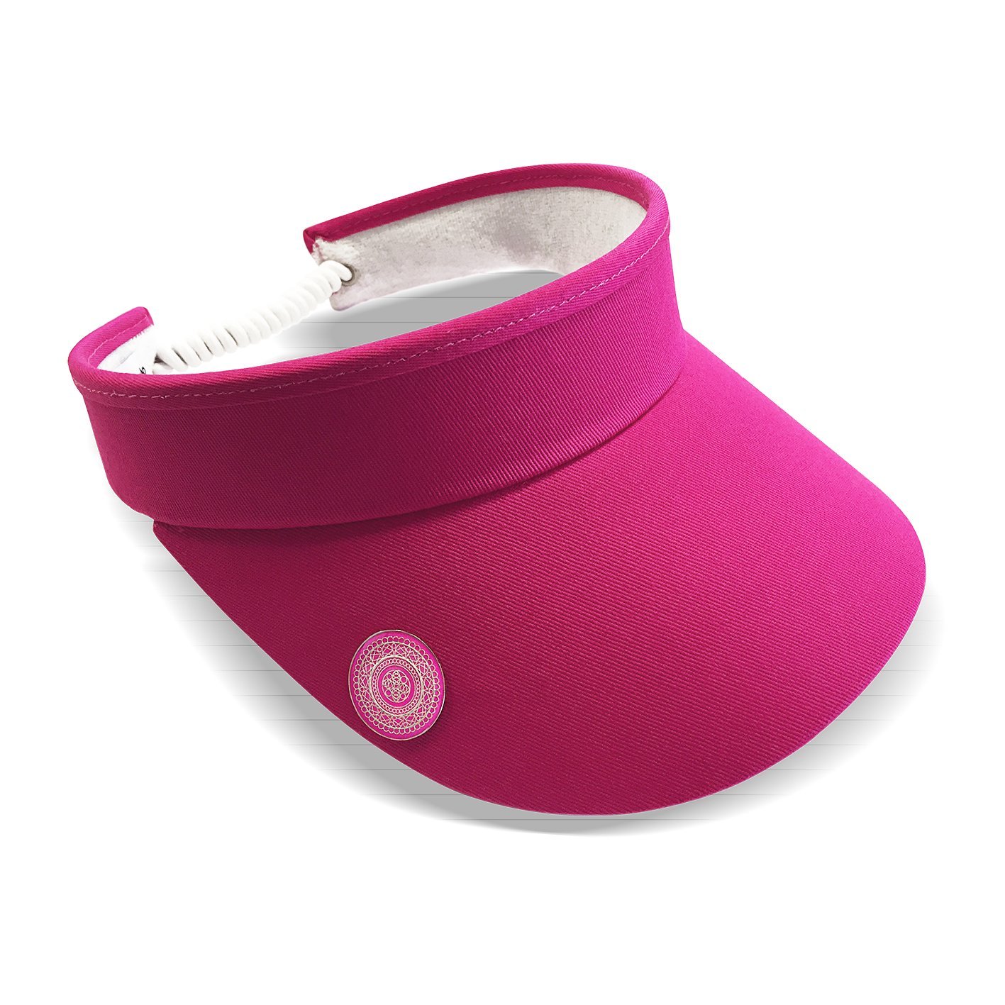Telephone Wire Visor with Magnet & Ball Marker in Hot Pink
