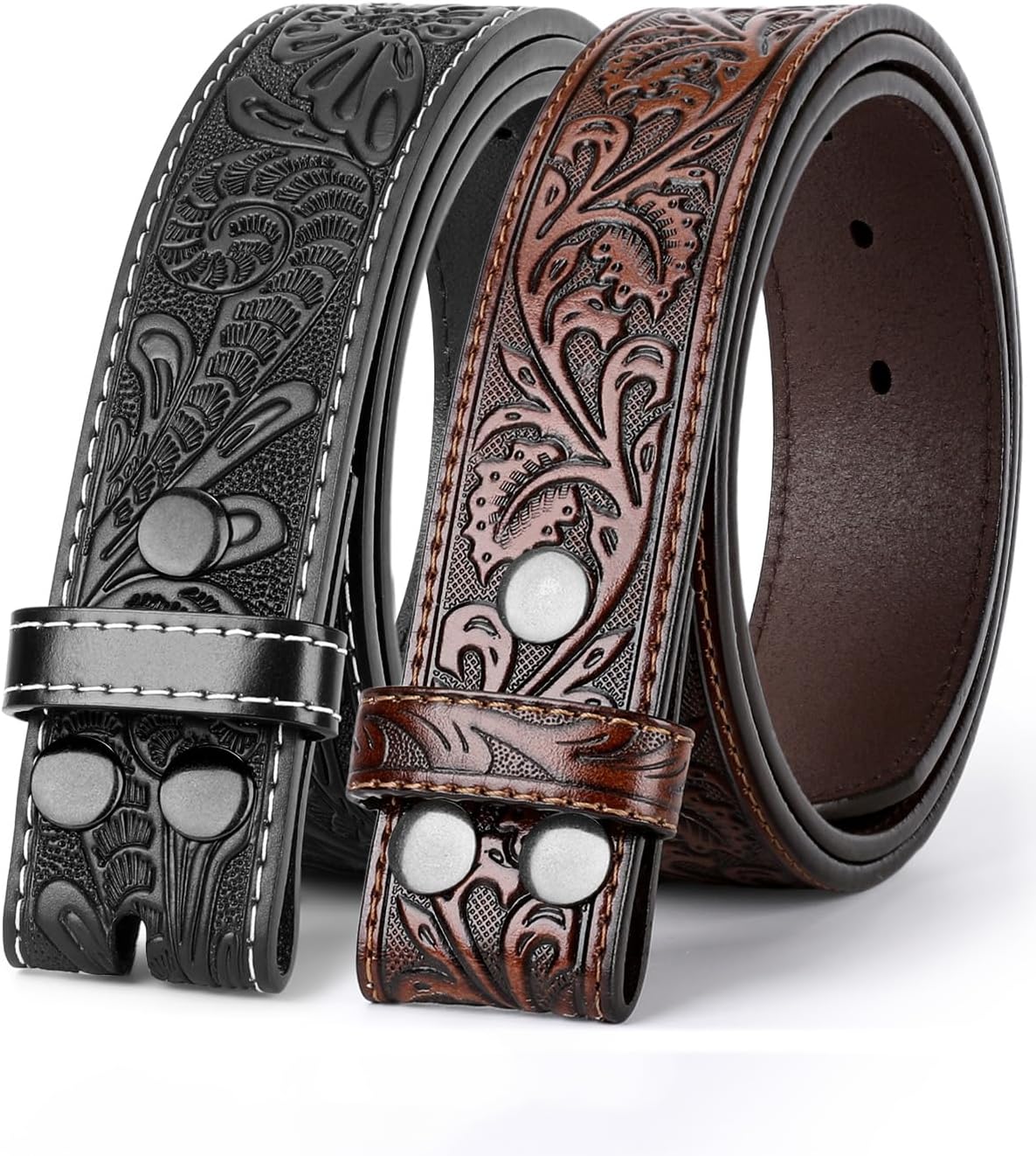 BELTROAD Western Leather Belt Strap for Men Women Cowboy Cowgirl Leather Mens Belts for Jeans Birthday Christmas Belt Gifts