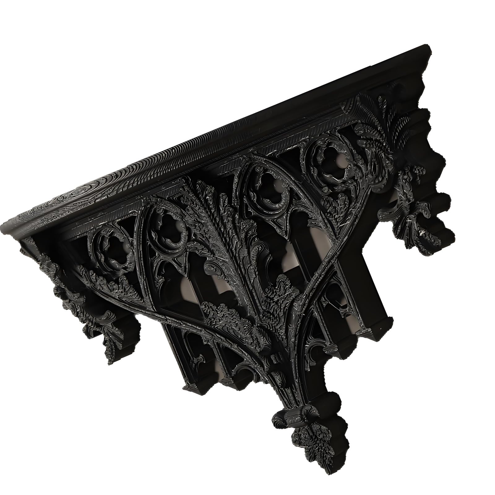Navna Victorian Hollow Flower Carving Display Wall Shelf for Living Room Bedroom Decors Aesthetic Floating Shelves Decorative Wall Floating Shelf