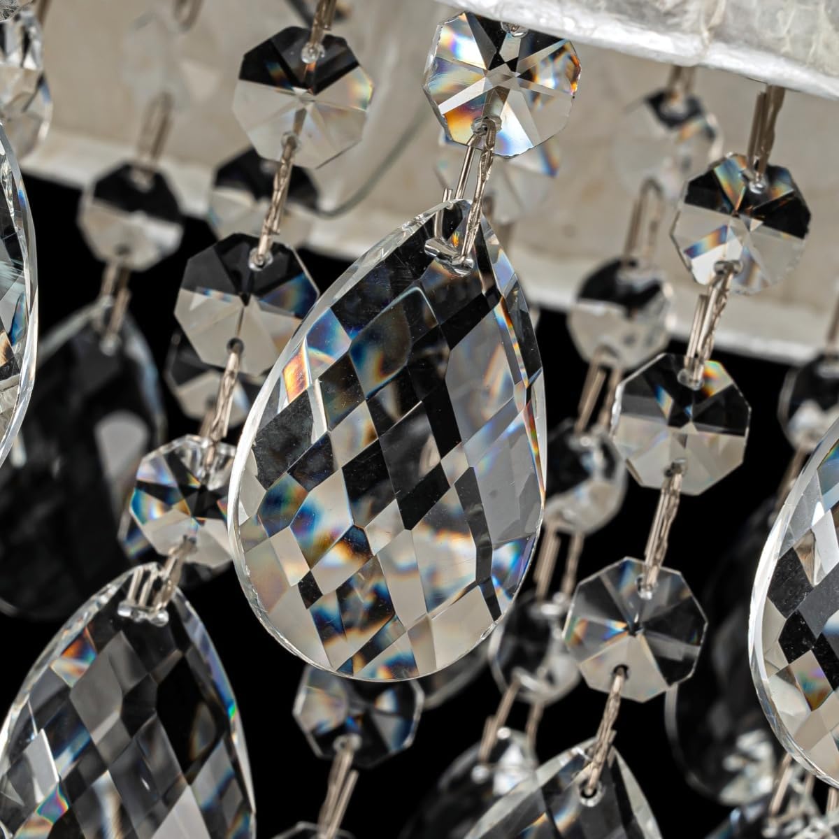 3-Light Capiz Shell Drum Crystal Ceiling Light, D12xH11 Inch, Coastal Design Close to Ceiling Flushmount Light Fixture for Dining Room, Bedroom, Kitchen, Shell Lampshade & Gold Finish Frame