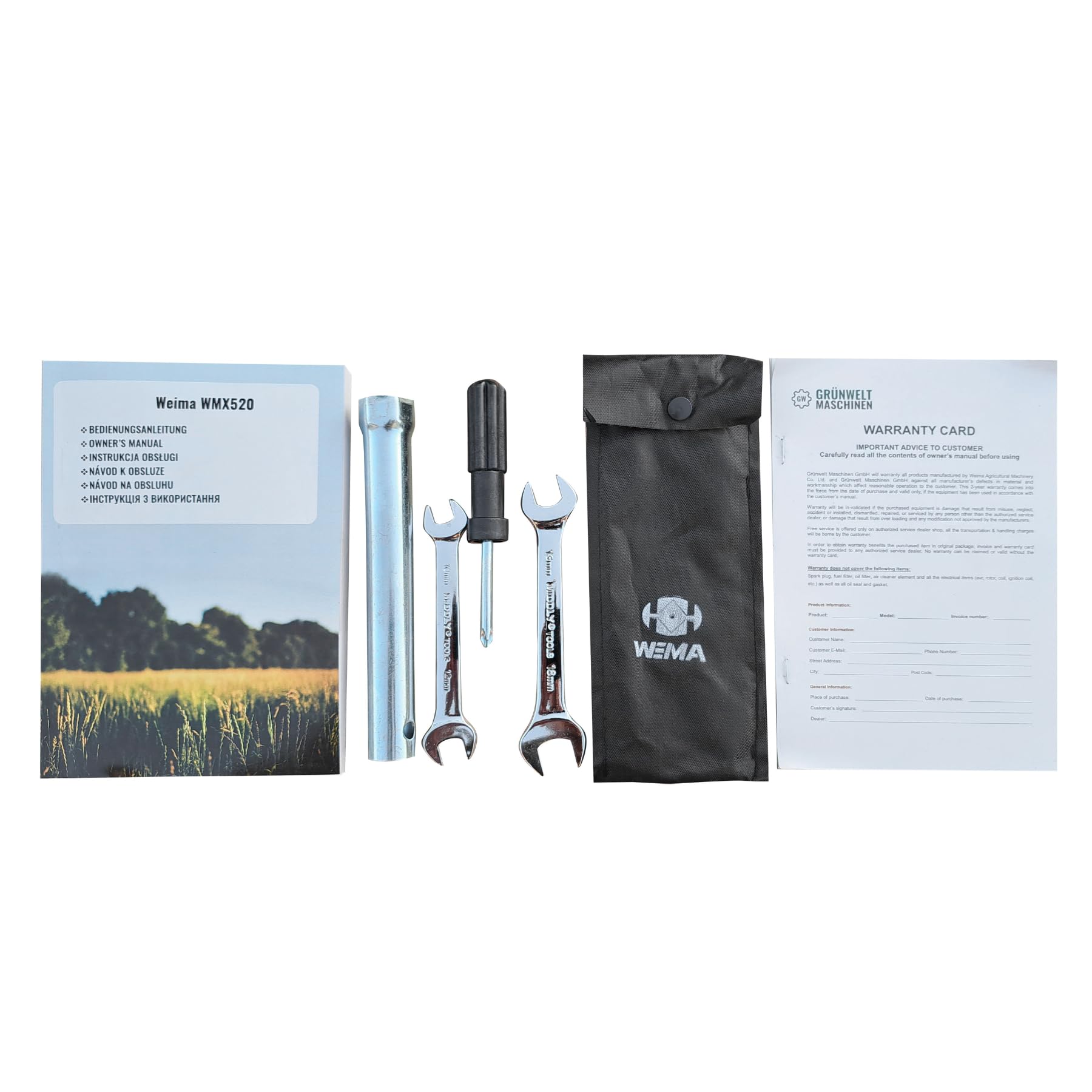 Motozappa Weima WMX520 7 CV Benzina Fresa Da Giardino Coltivatore