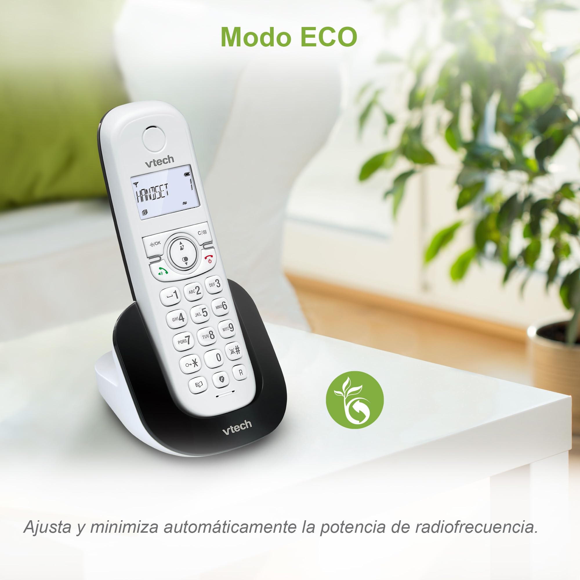 VTech CS1500 Bezprzewodowy telefon DECT, z podwójnym ładowaniem Telefon stacjonarny Słuchaj Extra Głośnomówiący Blokada dzwoniącego ID dzwoniącego Podświetlany ekran i klawiatura biały