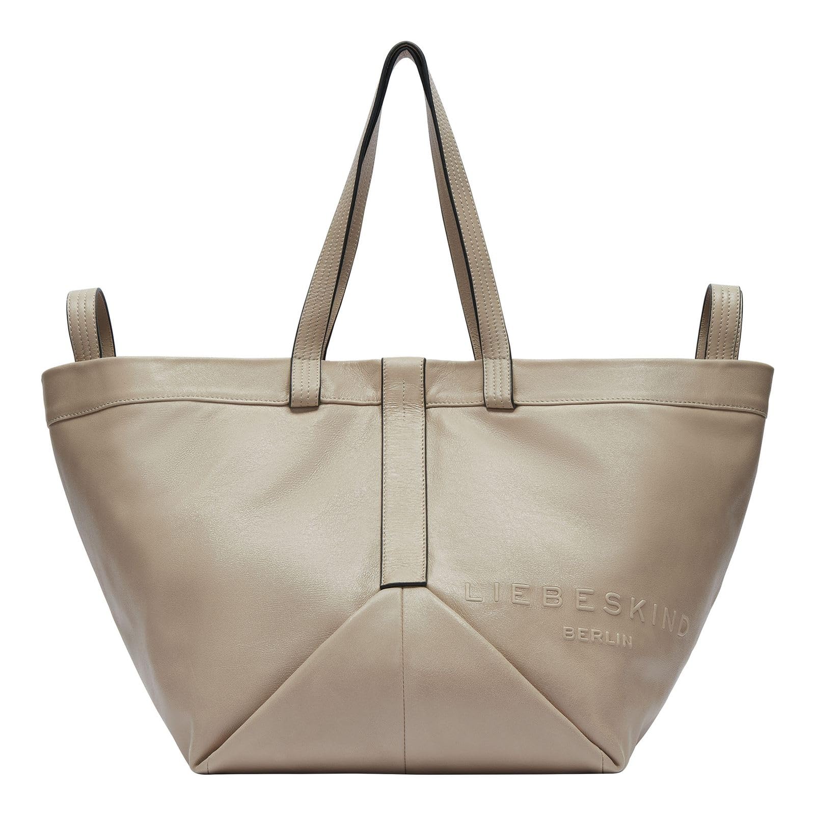 LIEBESKIND BERLIN Leather shopper bag Elvira Lamb SF Verna Shopper Stone taupe