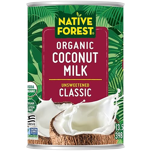Leche de coco orgánica clásica de Native Forest latas de 135 onzaslíquidas 12 unidades
