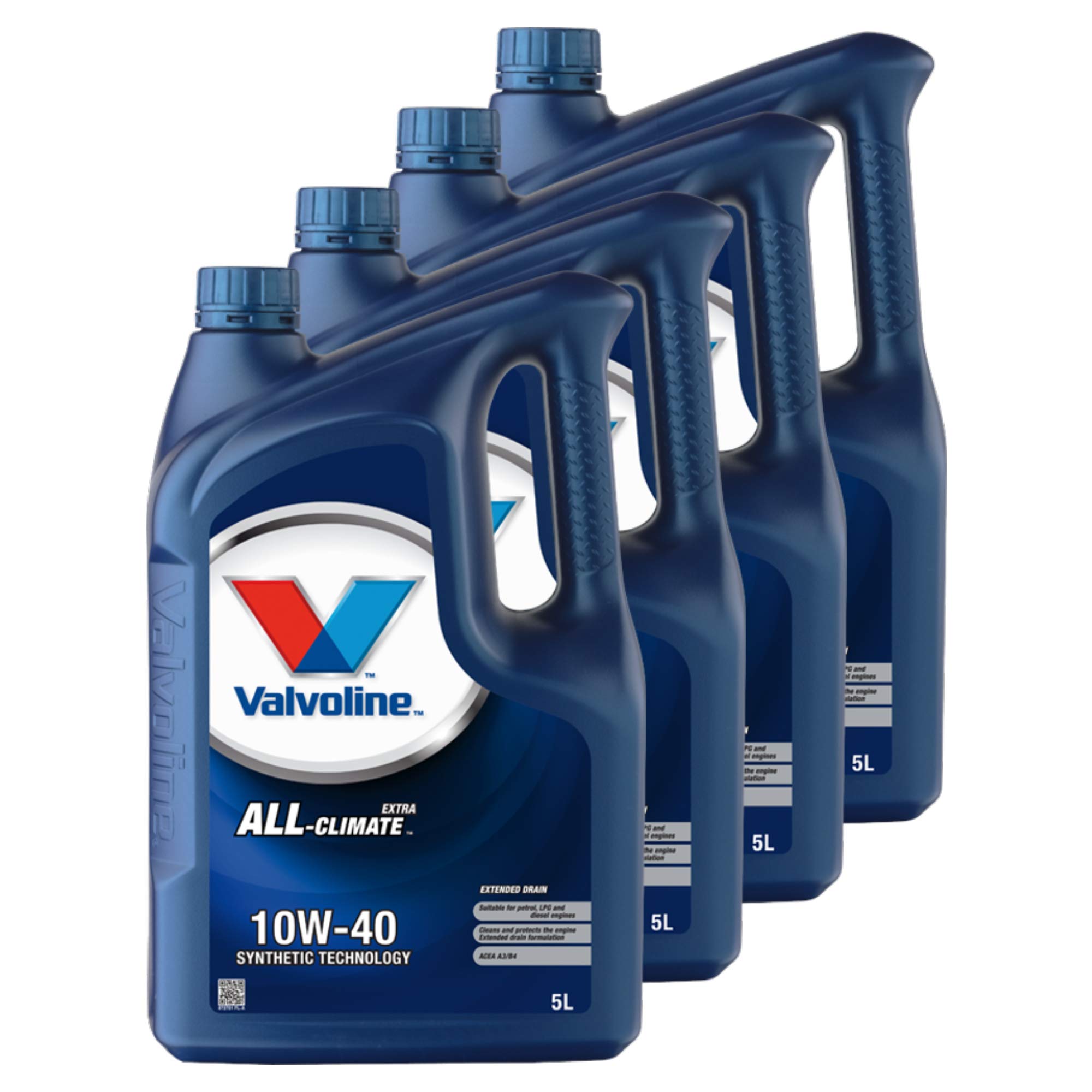 Valvoline All Climate Extra 10W-40 - Aceite para motor (4 unidades, 5 L)