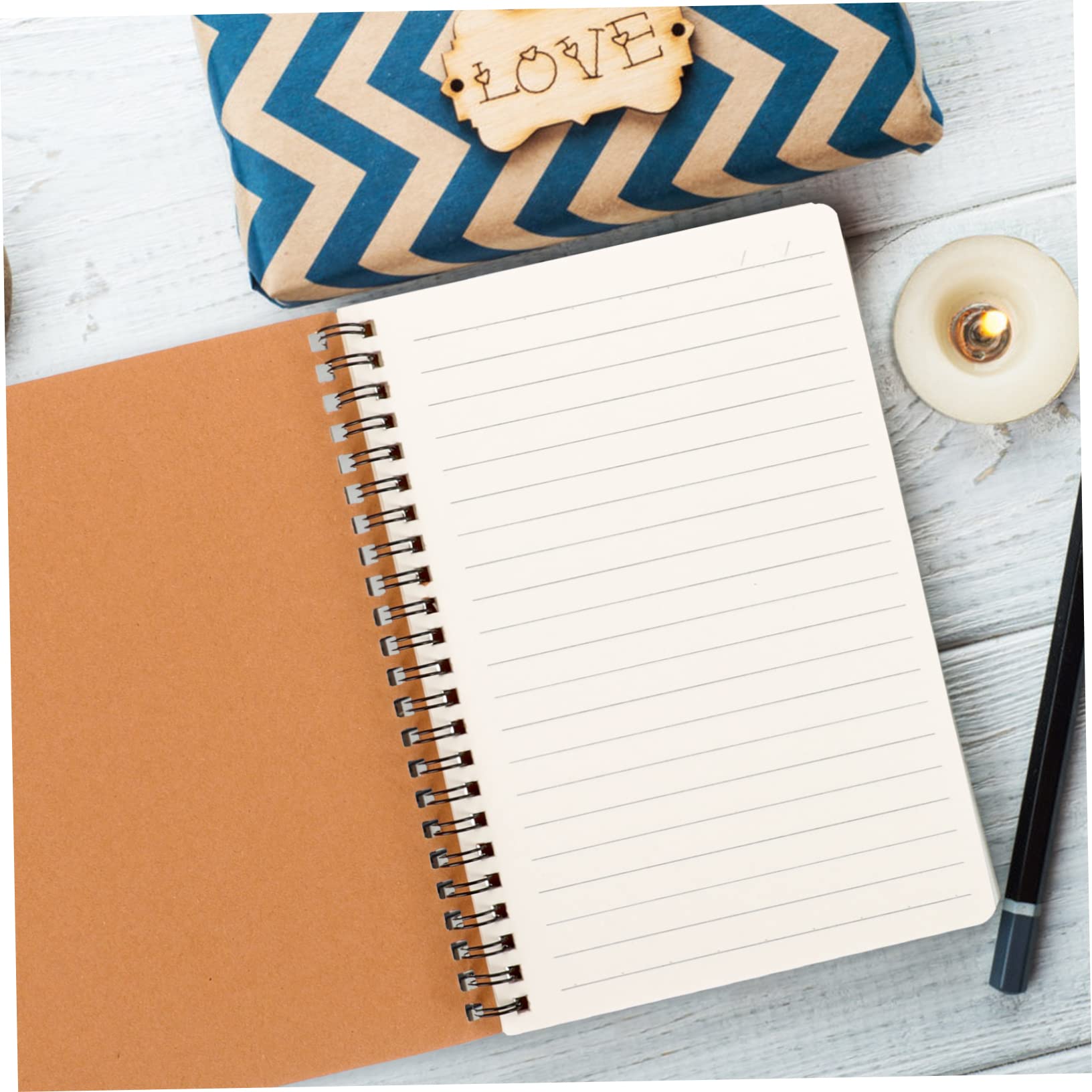 Gatuida 10 pièces Lot de à Spirale Pages Blanches Cahiers Multiples Usages pour Étudiants et Bureaux Journal de Voyage et Croquis Protège Yeux Couverture Kraft Résistante