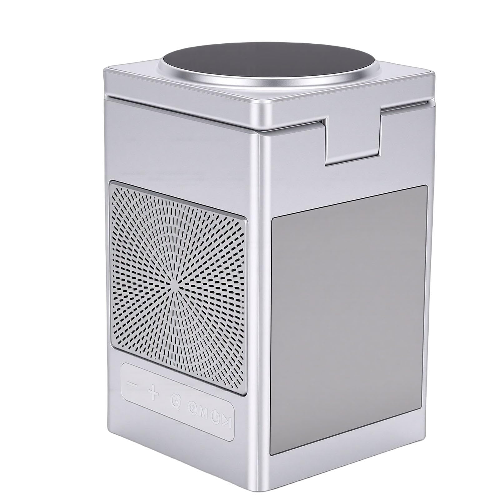 Stazione Ricarica Wireless 3 in 1, Altoparlante Bluetooth Integrato, Sveglia Digitale con Display Pixel, Caricabatterie per Viaggio, Ricarica Rapida con Ampia Compatibilità per