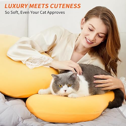 Miniatura 7 de Almohadas de espuma viscoelástica para dormir de lado, 28 x 16 pulgadas, almohada ergonómica de apoyo de cuello para aliviar el dolor de cuello y