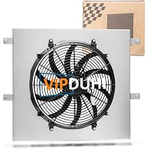 Radiator Shroud for 1999 2000 2002 2003 2004 2005 Jeep Grand Cherokee Limited Laredo Overland Sport, Aluminum Shroud+Fan Kit