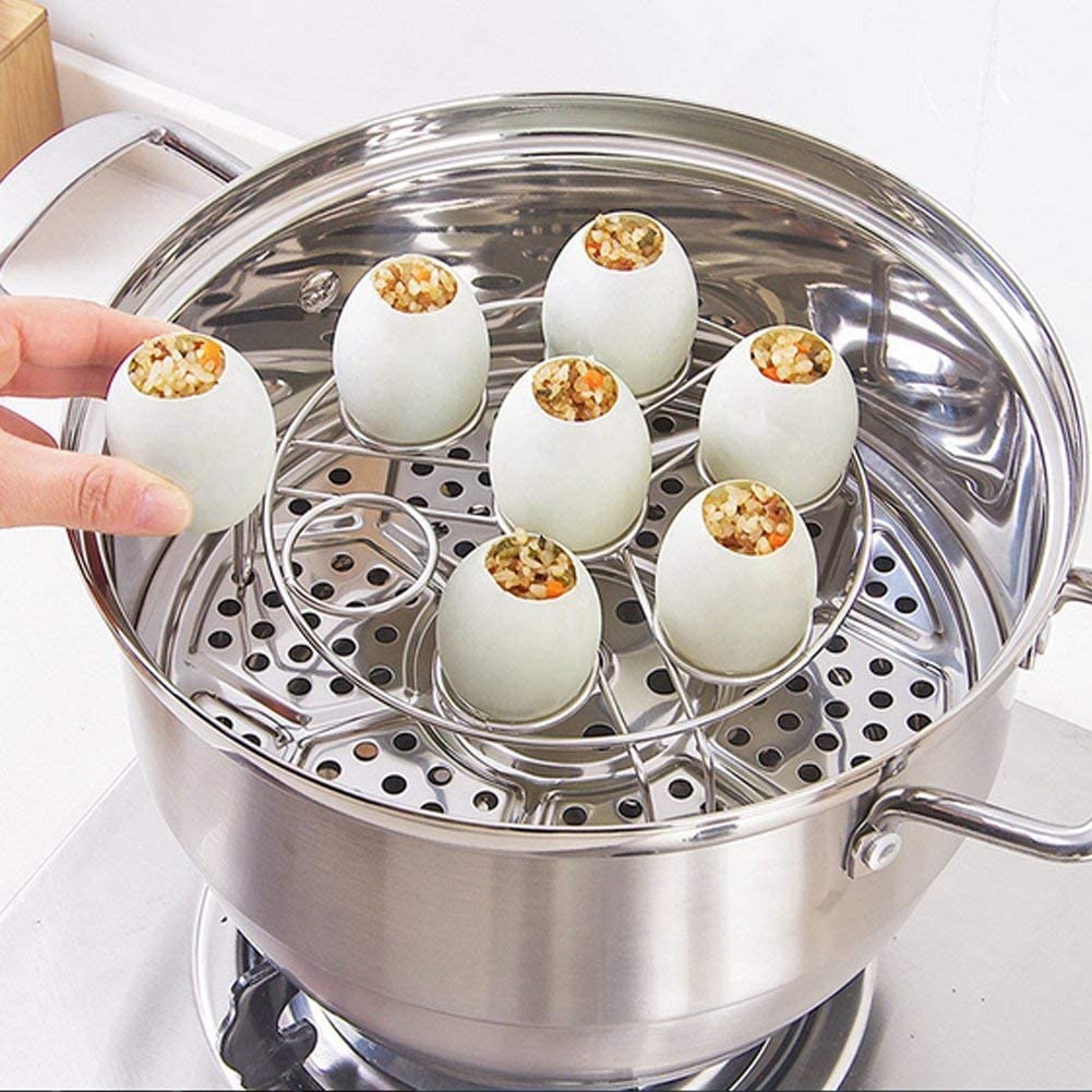 BESTAQUA Trivet Basket Stand for Pressure Cooker Stainless Steel Egg Steamer Rack for Instant Pot, 1 Pack