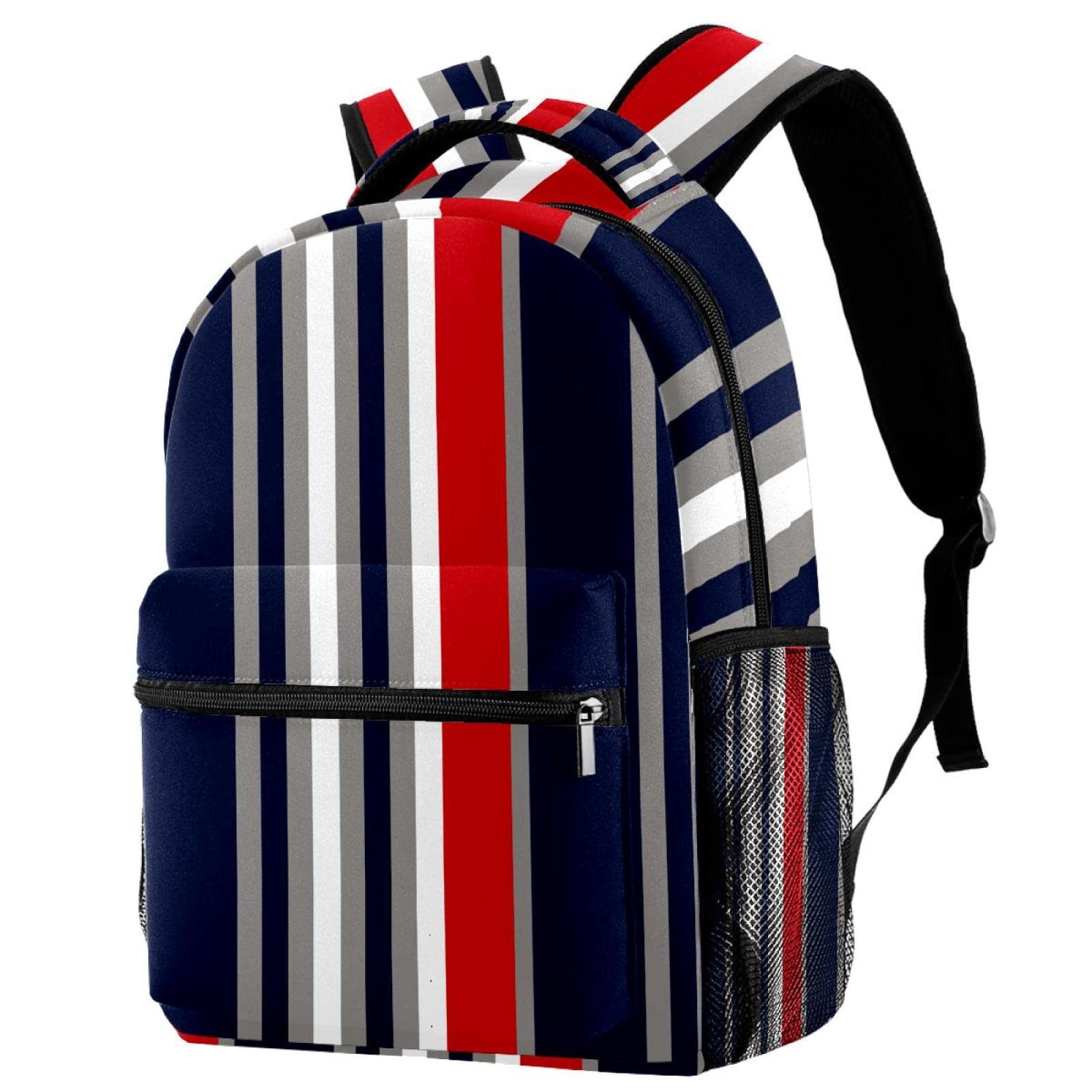 Sac à dos de voyage fleurs pour campus et loisirs en noir et blanc