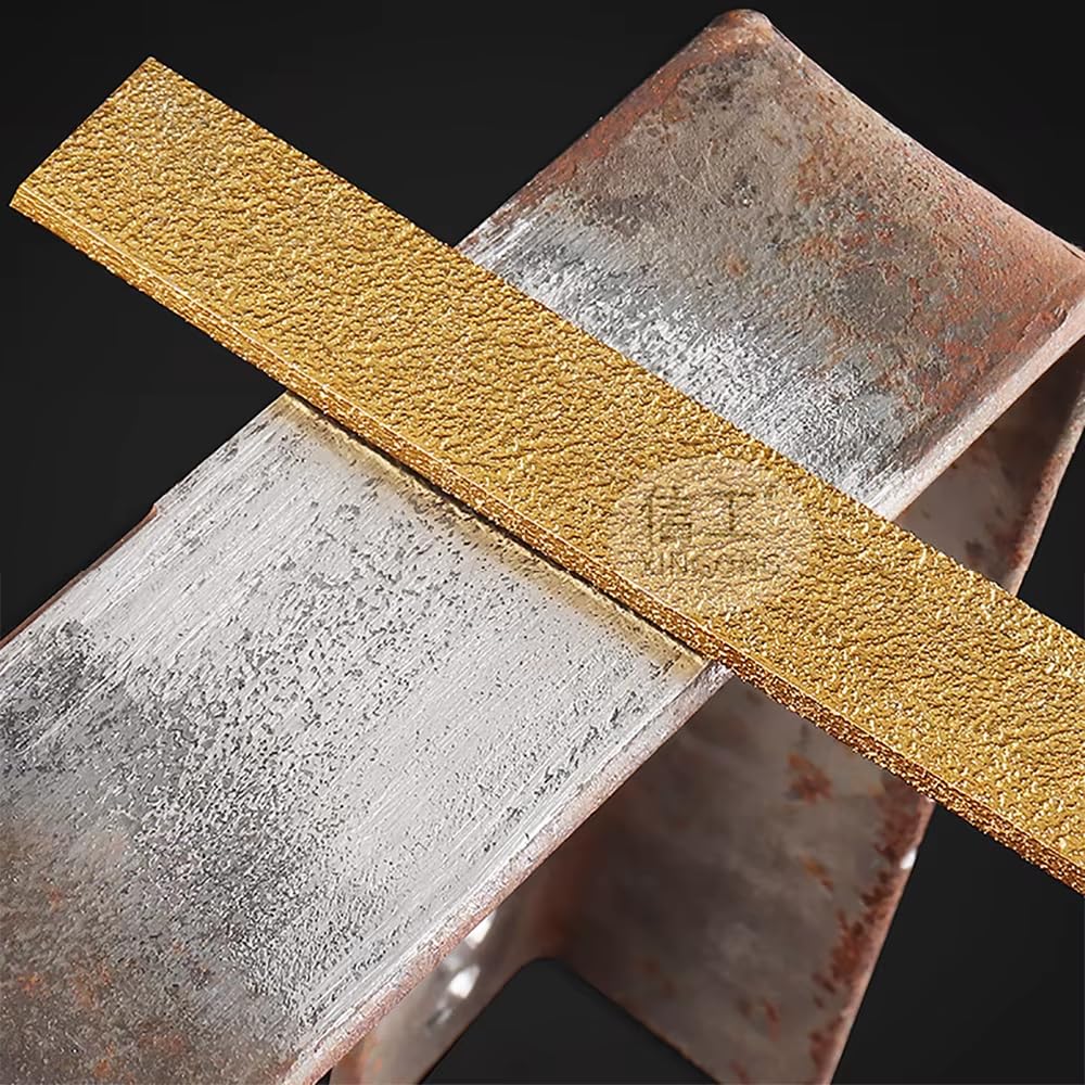 Limas con Revestimiento de Diamante, Grano 80, Herramientas de Limas Planas con Mango de Plástico para Metal, Vidrio, Madera, Piedra, Pulido Y Grabado.