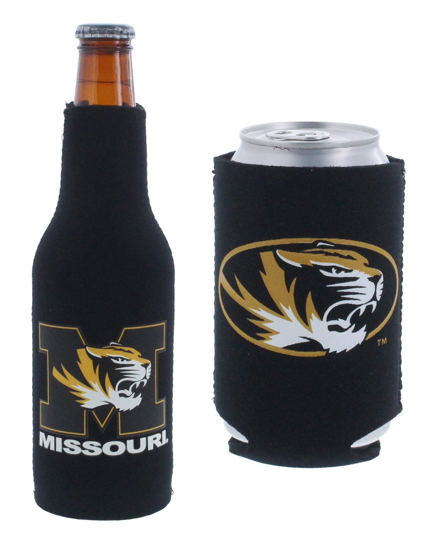 College Team Color Logo Can & Bottle Holder Insulator Beverage Cooler Set