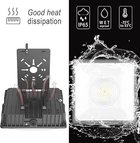 Miniatura 4 de Luz LED de 45 W, luz diurna súper brillante de 5000 K, 5850 lm, IP65, impermeable, luz de área de seguridad, AC100-277V 5 años de garantía, para