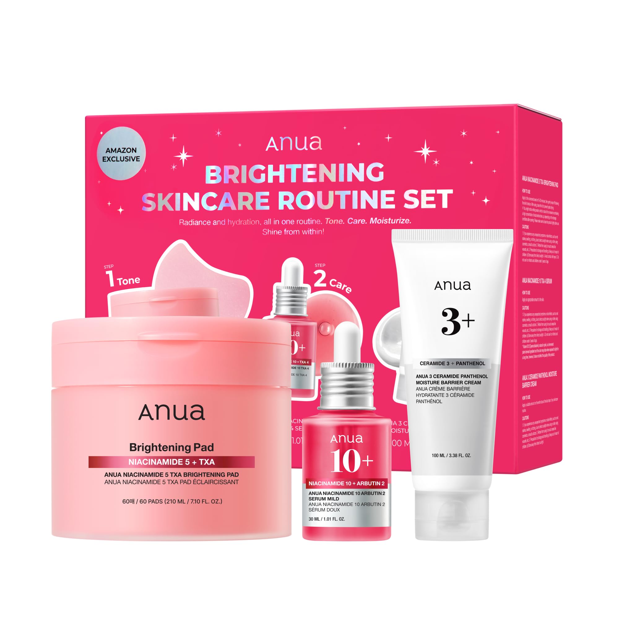 Anua 100+ セラム ギフトセット Amazon.com: Anua Brightening Niacinamide Skincare Routine Set