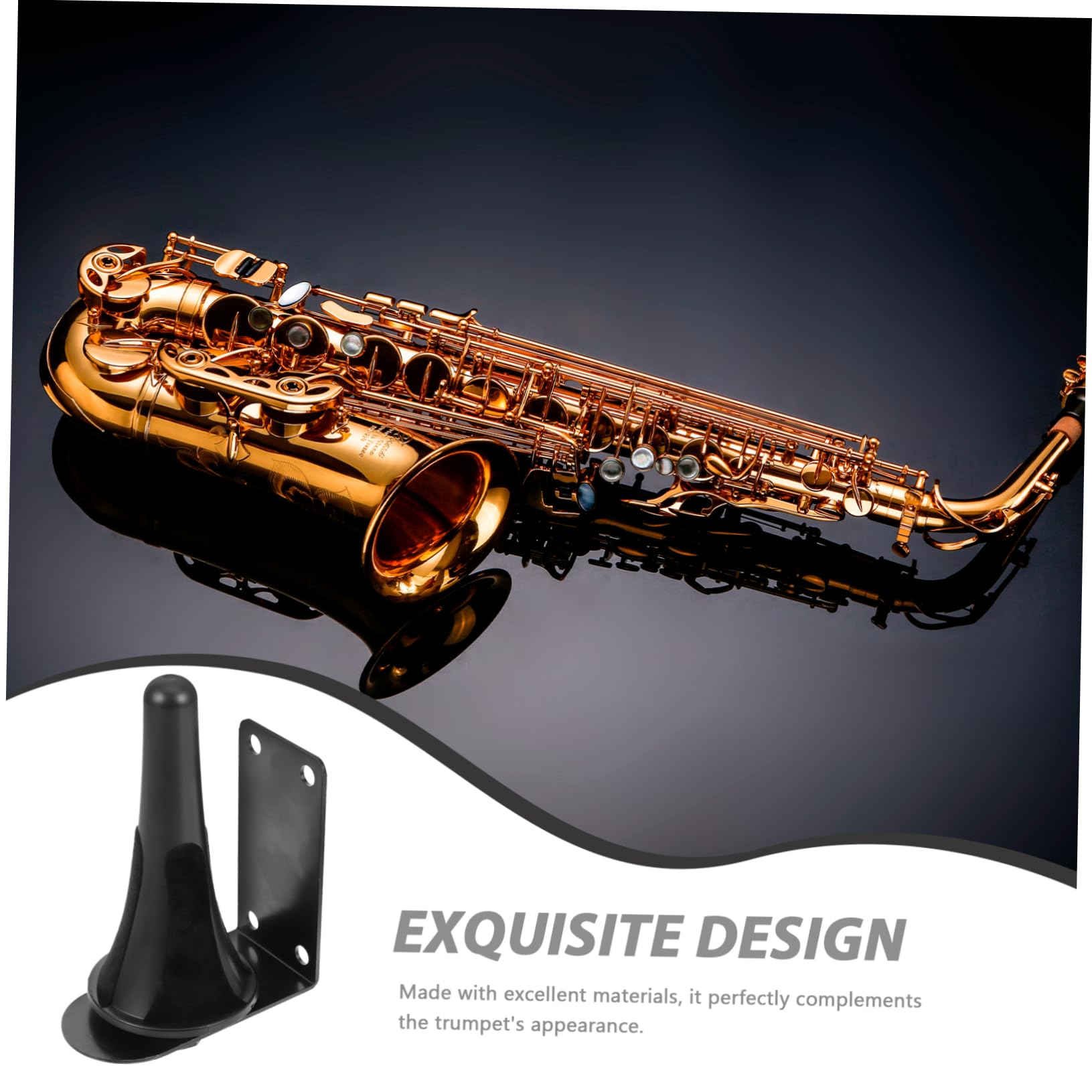 Sosoport Trumpet Wall Mount Holder Durable Wind Instrument Hanger for Secure Display Design for Home Studio Use Trumpet Storage