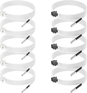 3D Printer thermistor Sensor high-Temperature 3950 NTC-100k XH2.54-2P Connector, 1-Meter Wire, 5-Piece Stainless Steel Shell 3mm * 20mm, 5-Piece Glass Seal 1.8mm Diameter, for ender3/5/pro/cr10