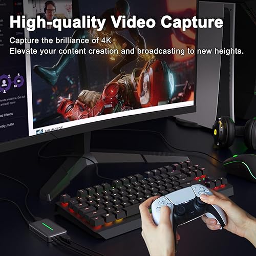 Miniatura 5 de Tarjeta de captura externa 4K, audio y video tarjeta de captura de cámara externa Transmisión y grabación en 4K60fps Compatible con Xbox Series XS,
