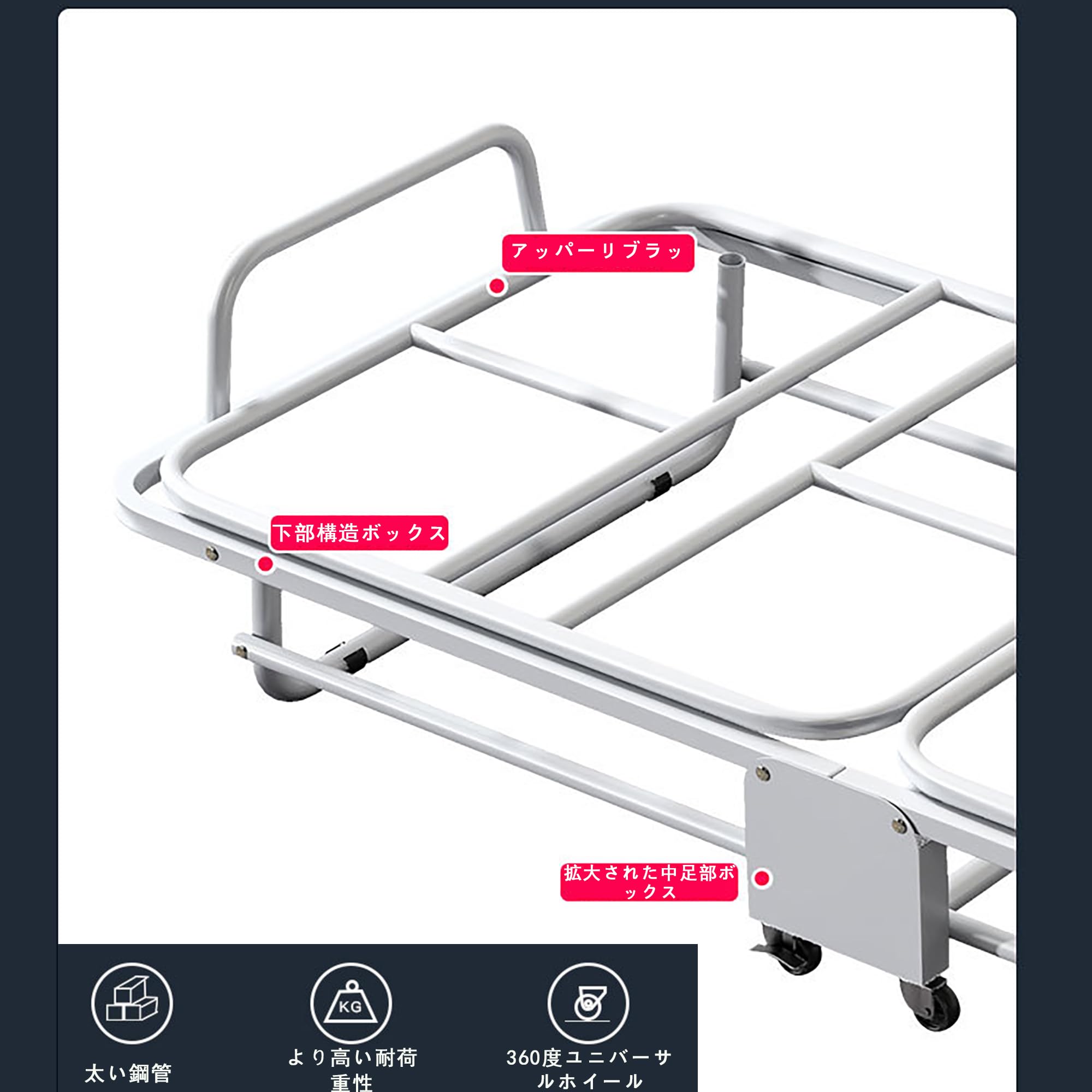 Amazon｜折りたたみベッド シングルベッド ベッドフレームスチール