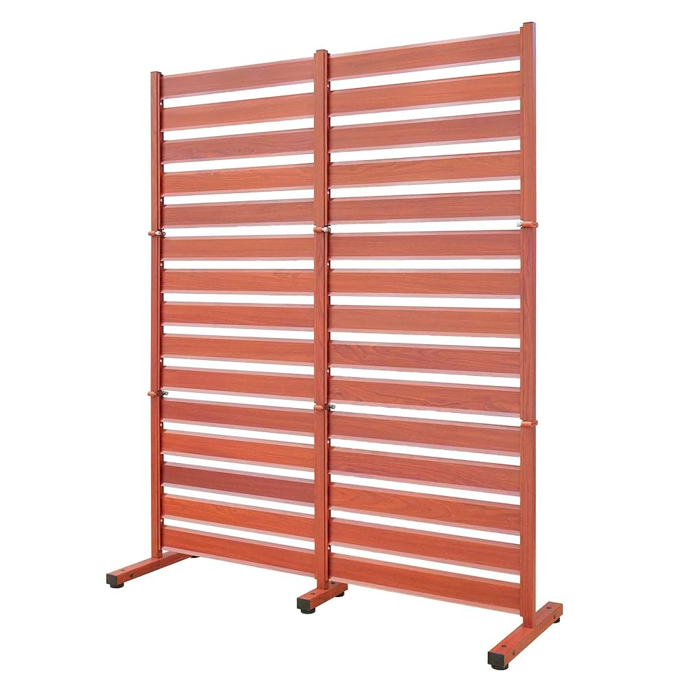 ALMAX畳めるフェンス 幅120×高さ150 木目調ブラウン ラティス DIY Amazon | ALMAX アルマックス オレフェンス アルミ たためる