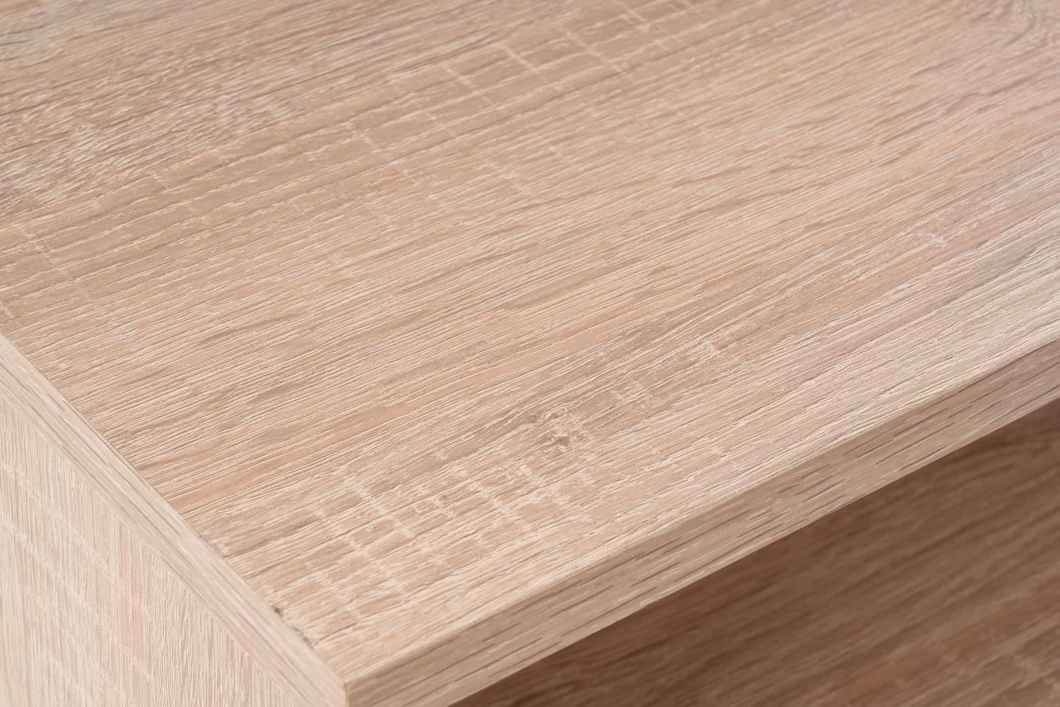 TV Lowboard Fernsehschrank Fernsehtisch Board Bank Rack | Dekor | Braun | Weiß | Holzoptik | Eiche Sonoma | 2 Fächer | 2 Klappen | BxHxT: 95x35x36 cm