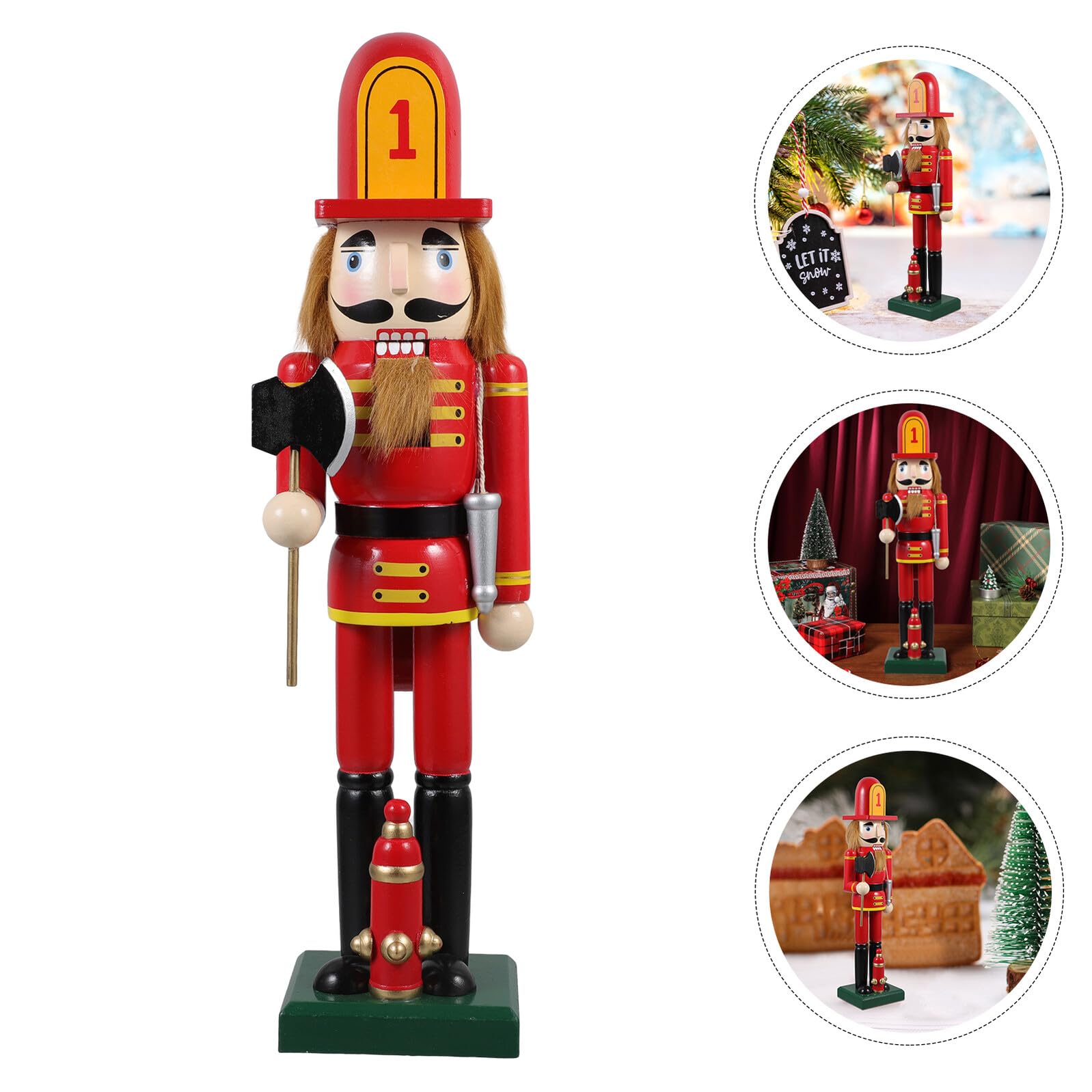 jojofuny Nussknacker-Soldat für Weihnachtsdekoration Nussknacker-Ornament als Schmuckstück für Küchentheke und Kaminsims