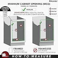 Vista 7 de Rev-A-Shelf Pullout 20 Inch Deep Cabinet Floor Steel Mounted Clothes Laundry Hamper with Full Extension Slides, Chrome, HRV-1520 S CR (USADO)