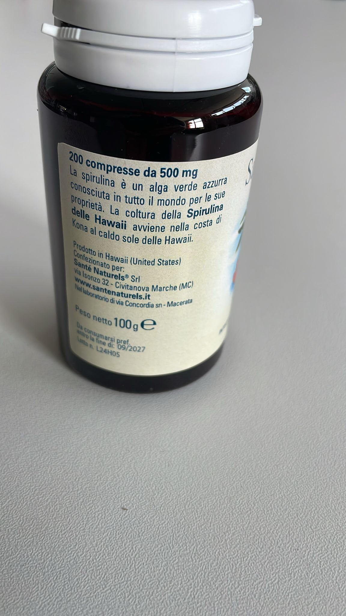 Spirulina Hawaii ● 200 Compresse da 500 mg ● Integratore Naturale ● Provenienza Isole Hawaii