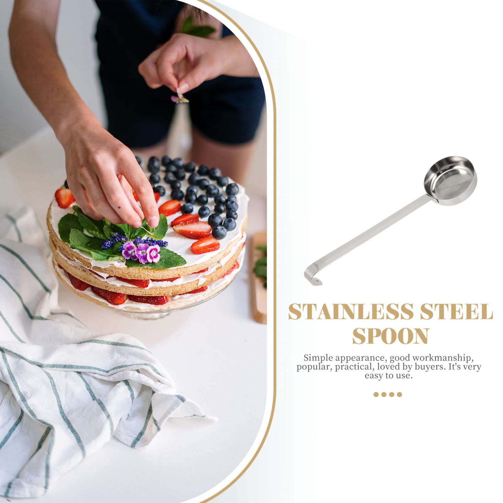 Cabilock 4pezzi Per Salsa Pizza Inossidabile Utensile e Resistente Per Misurare e Spalmare Salse