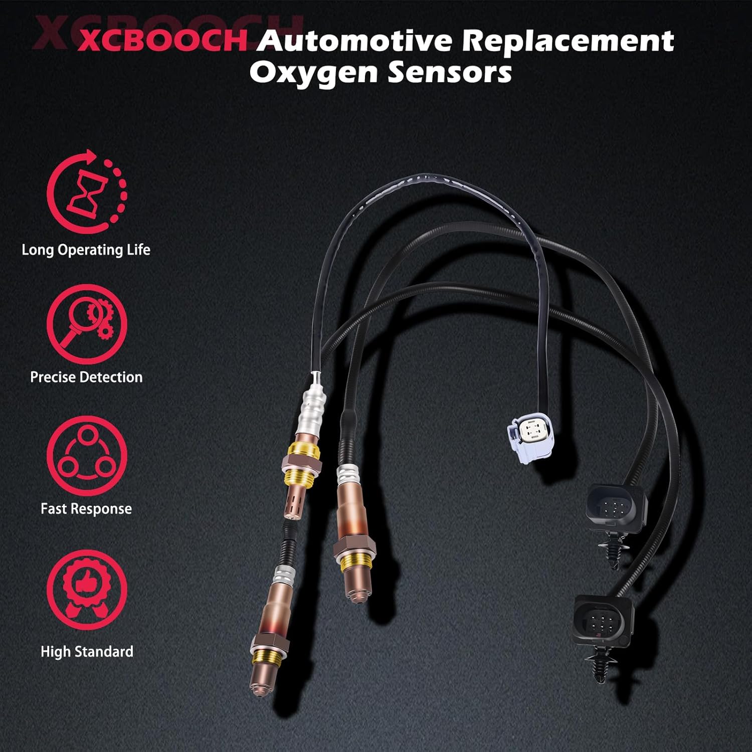 Automotive Replacement Oxygen O2 Sensor 234-5113 234-5076 234-4494 Set of 4, 02 Sensor Downstream Upstream Left Right Compatible with Ford for F-150 2011 2012 2013 2014 V8 5.0L & 6.2L